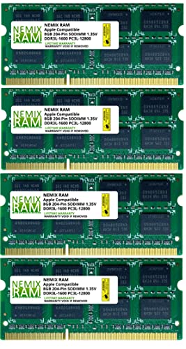 Amazon | NEMIX RAM 32GB (4X8GB) DDR3 1600MHZ PC3-12800 2Rx8 1.35V Amazon | NEMIX RAM 32GB (4X8GB) DDR3 1600MHZ PC3-12800 2Rx8 1.35V